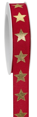 Band Sternenleuchte 25mmx18m rot