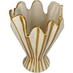 Vase Steingut braun 24,7x24,7x33cm