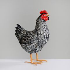 Huhn Metall creme 42cm