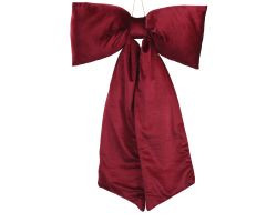 Schleife rot Polyester samt 13x80x115cm