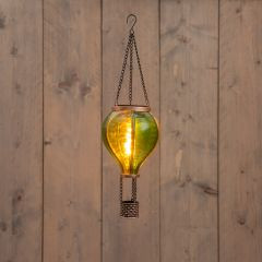 Heißluftballon Solar grün 12LED 36x11cm