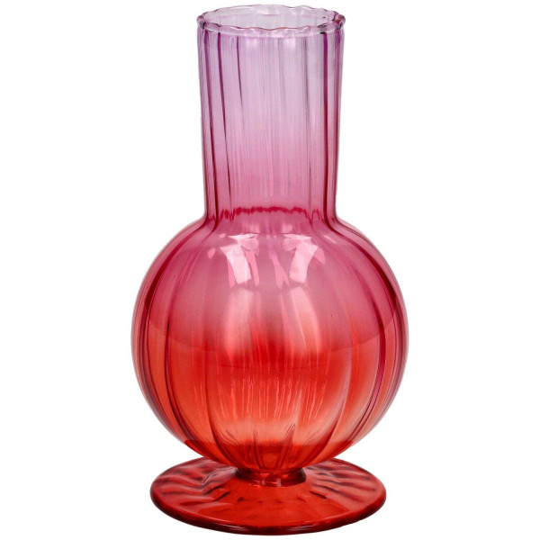 Vase Glas rot 8,5x14,5x8,5cm