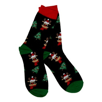 Socken Weihnachtlich Elch/Baum