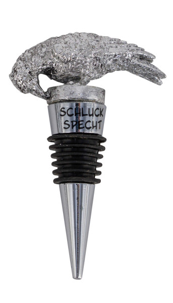 Flaschenverschluß Specht Poly silber 5x2,3x10cm