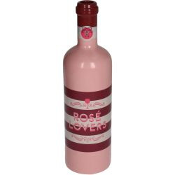 Vase Weinflasche Steingut 8x8x29cm