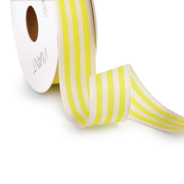 Band CANDY STRIPE 25mmx15m gelb