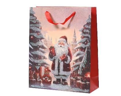 Geschenktasche Papier rot 8x18x24cm