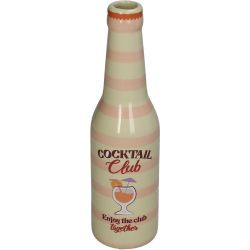 Vase Cocktailflasche Steingut 6,5x6,5x24cm