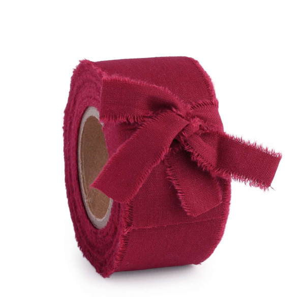 Band COTTON RAW 40mmx10m bordeaux