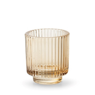 Windlicht Glas beige 8,5x8cm