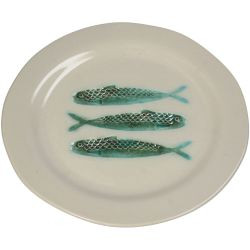 Teller Fisch Steingut 27,5x27,5x2cm