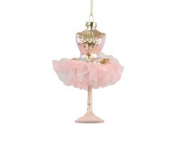 Hänger Ballerina Ornament Glas 54,5x13cm