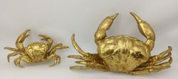 Figur Krabbe 19,5cm gold