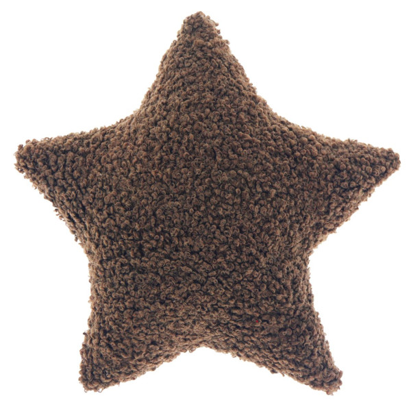 Kissen Curly star 40x40cm taupe