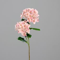 Hortensie mit zwei Blüten pink 47cm