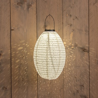 Solar Lampion Marrakesch 22X32cm Weiß