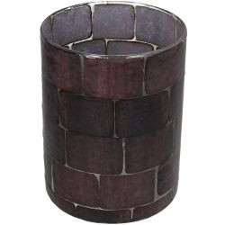 Kerzenhalter Glas Burgundy 12x12x15cm