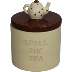 Aufbewahrungsdose Box Spill the Tea Dolomite Ivory 11x11x13cm