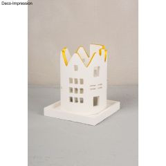 Gießform Silikon Windlicht Häuser ø 8cm x H 11,20cm