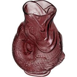 Vase Fisch Glas pink 17x10,5x24,5cm