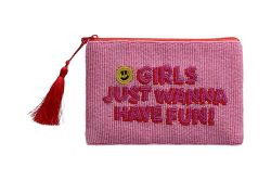 Kosmetiktasche Baumwolle, Glas Elodie M, Motiv: Girls just wanna have fun 0,5x12x18cm