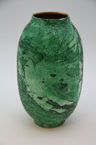 Vase Metall grün antik 8x15x26cm
