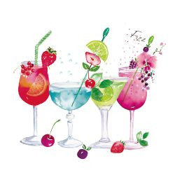 Serviette Birthday Cheers 25x25cm