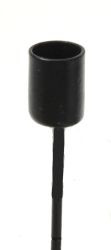 Kerzenpick schwarz matt "28mm für Wenzel" L9cm(Stab) L3,5cm D2,8cm