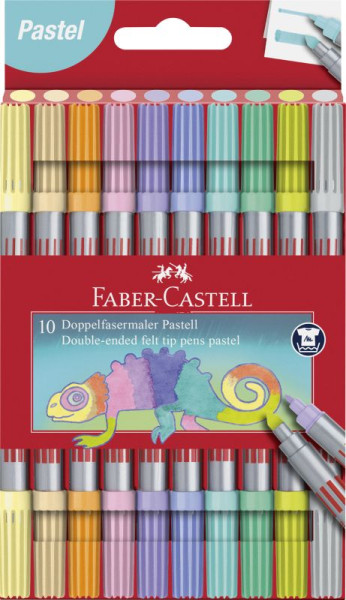 Faber-C. Doppelfasermaler 10er Etui Pastell