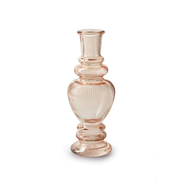 Kerzenständer Glas rosa 16x6cm