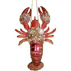 Hänger Glas Hummer champagne 12,7cm
