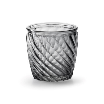 * Windlicht Glas anthrazit 7,5x7,5cm