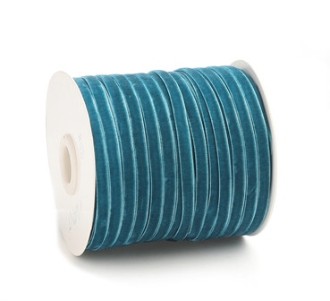 Band VELVET 100mx6mm Fb.48 steel blue/petrol