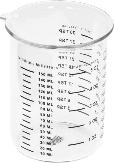 Messbecher 150ml, Glas