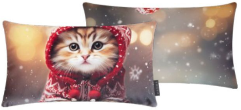 Kissen Xmas Puppies Cat 30X50cm