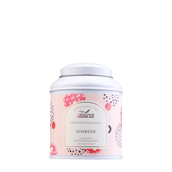 Tee Himbeer Grüntee aromatisiert 100g Dose