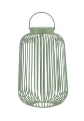 LED Laterne Metalll "Lunaro" grün, Größe M: 23,5x23,5x36 cm, aufladbar über USB-C-Anschluss, inkl.