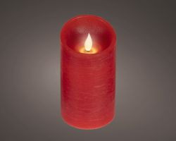 LED Kerze rot indoor 13,5x7,5cm