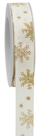 Band Snow and Stars 25mmx18m creme