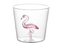 Becher Glas Flamingo 260ml