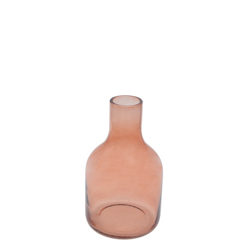 * Vase flaschenförmig Glas amber 21x12,5cm