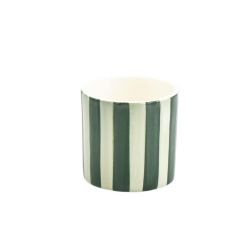 Topf Dolomit grün gestreift 7x7cm