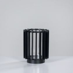 Windlicht Metall schwarz 17,5cm