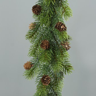 Girlande Tanne m. Zapfen 180cm