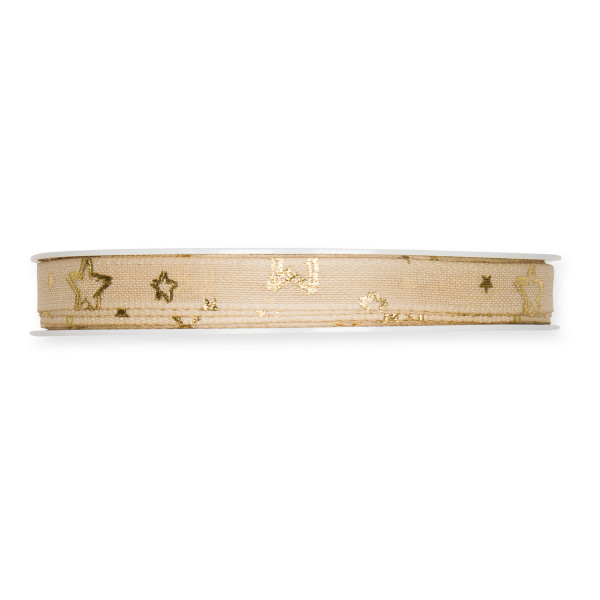 Band Druck Sternchen 10mmx20m sand/gold