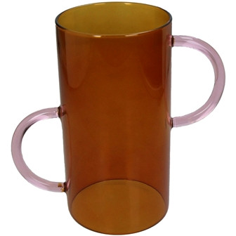 Vase Glas amber 20x11x21cm