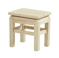 Holz Hocker ca.3,9-2,8x4cm, natur