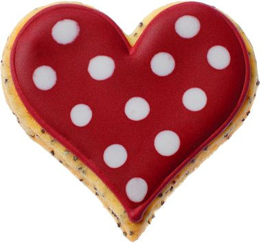 Ausstechform Herz Lebkuchen 7,5cm, Edelstahl PG rot