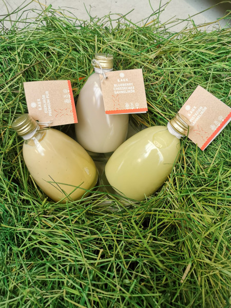 Likör Blueberry Cheesecake Ei 0,1L Sahnelikör 16,5%vol Ei-Flasche