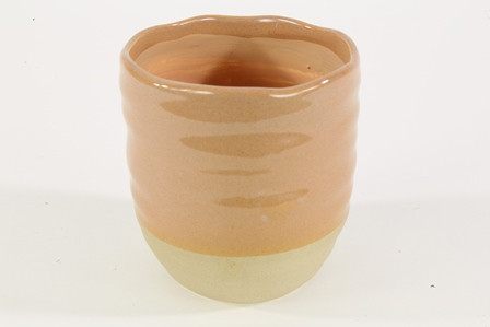 Topf Keramik apricot Ø10,5x11cm